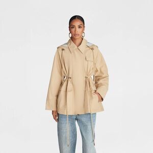 KBB by KAHLANA Women's 'The Cinched Anorak Jacket' - Tan M